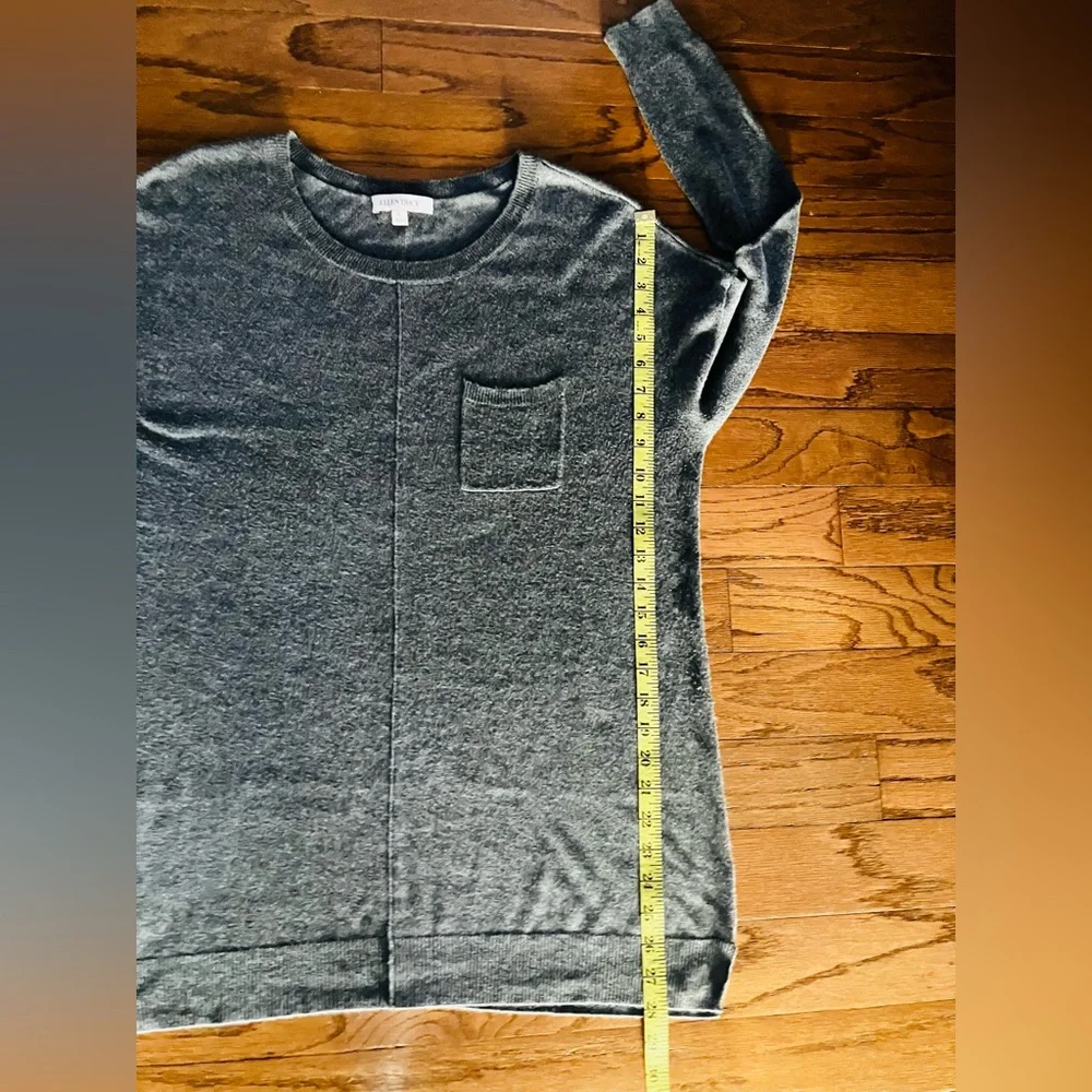 Ellen Tracy grey round neck long sleeve nylon/rayon blend sweater/pullover - Picture 6 of 15